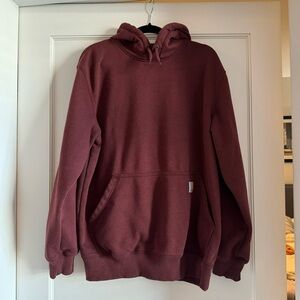 Carhartt Maroon Rain Defender Sweatshirt Hoodie - Medium
